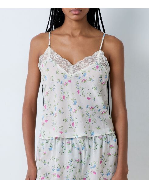 Caraco Prati imprimé bleu vert