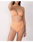 Orange Bikinihose Nova mit hoher Taille