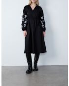 Zwarte geborduurde jurk van Solene