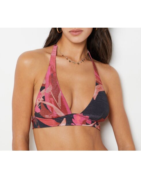 Soutien-gorge triangle sans armature et sans coque Honeymoon imprimé fond brique
