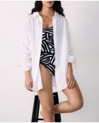 Elmo b weißes Langarmhemd