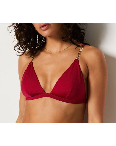 Baba Triangel-BH ohne Bügel und ohne Schale, Burgunderrot, Granatrot