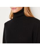 Zwarte gerolde trui van France