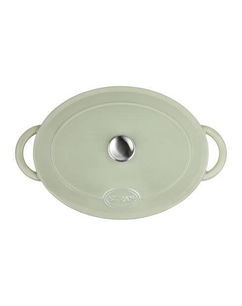Casseruola ovale in ghisa smaltata verde Tradifonte - 6,5 L