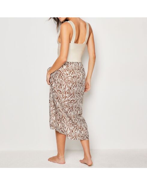 Pareo Capsule Wendy bedruckt weiß braun