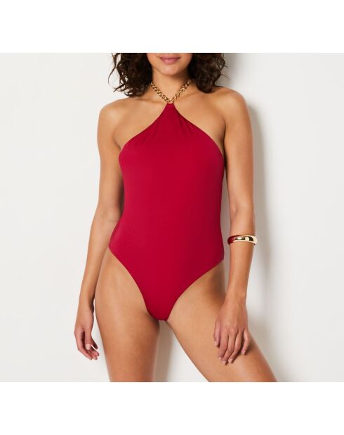 Baba Badeanzug, Burgunderrot, Granat, 1 Stück, ohne Rahmen, 2 ohne Schale