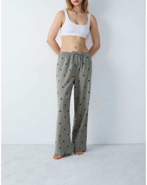 Pantaloni Irys color oliva kaki