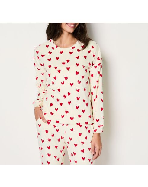 Pyjama deux pièces Gisette rouge