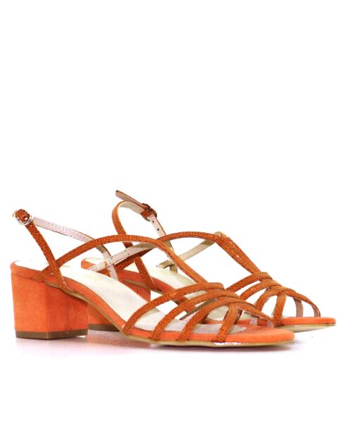 Sandales à talon Antonella rouges - Talon : 5,5 cm