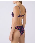 Klassischer BH mit Bügel ohne Schale Velvet Red Prints auf Marineblau