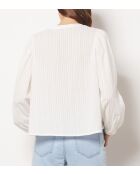 Ecrufarbene Bluse Ranka