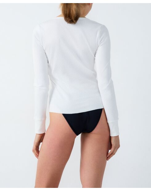 Weißes Flok T-Shirt