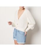 Flechette-Strickjacke in Ecru