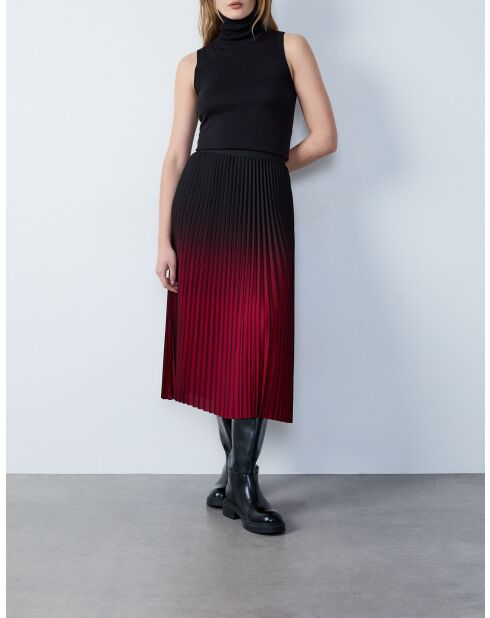Jupe Eden bordeaux et noire