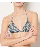 Salinas blaugrüner bedruckter Triangel-BH ohne Schale