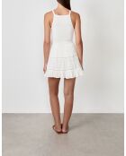 Gonna Tasha bianca ricamata