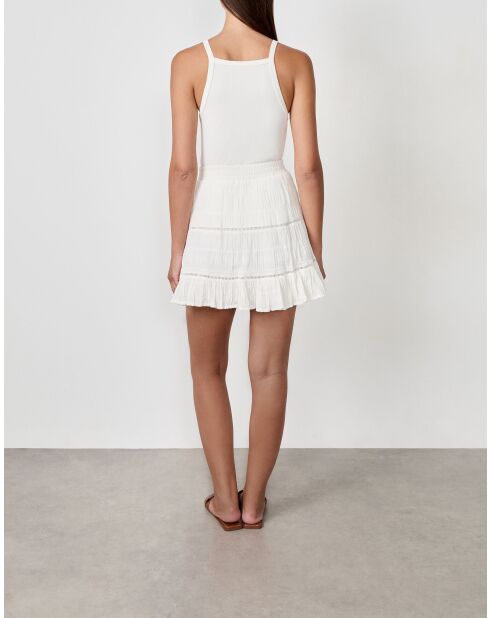 Jupe Tasha brodée blanche