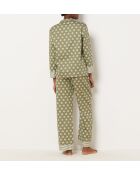 Florisches grünes Hemd