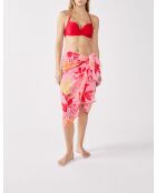 Hibiscus B Pareo mit rosa Hintergrund