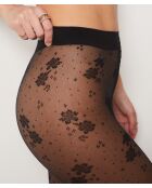 Glam panty's gedrukt op een zwarte achtergrond