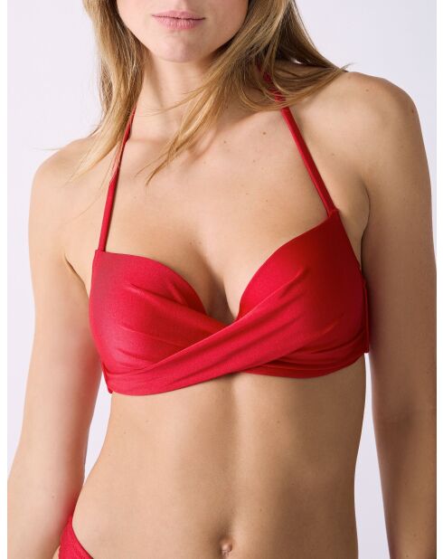 Klassieke push-up bh met beugel en schelp Negara fushia
