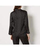 Polka Chic Shirt mit schwarzem Hintergrunddruck