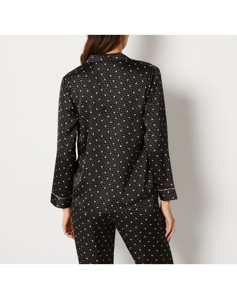 Polka Chic Shirt mit schwarzem Hintergrunddruck