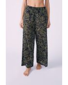 Pantaloni dritti Pipa b con stampa a fondo verde