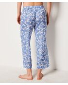 Pantacourt Lavender imprimé fond bleu