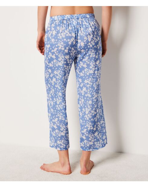 Pantacourt Lavender imprimé fond bleu