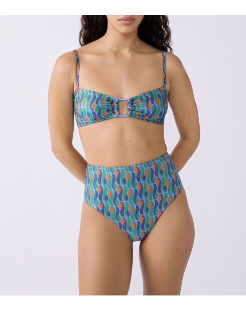 Bandeau-bh zonder beugel en met Sao shell bedrukte paarse achtergrond