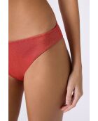 Slip bikini in mattone brillante