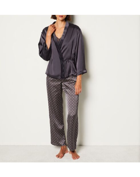 Dreiteiliger Schlafanzug Tarsy Charcoal