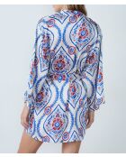 Negligee Bacio con stampa blu e rossa