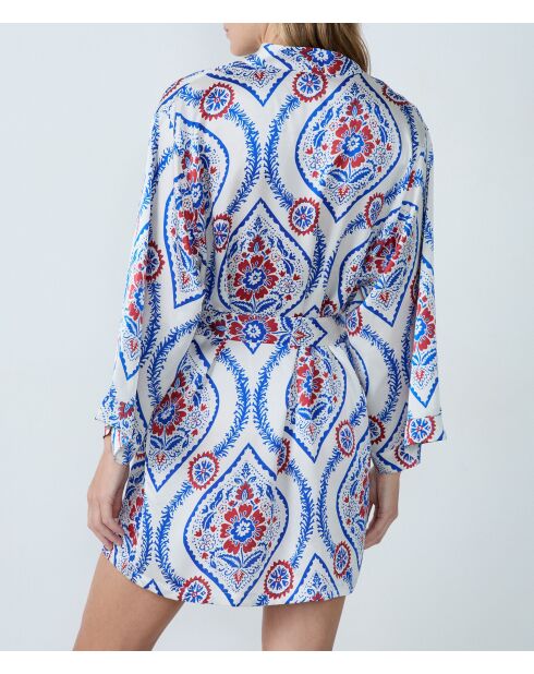 Negligee Bacio con stampa blu e rossa