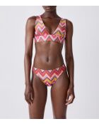 Bikinihose Muses mit lila Hintergrundprint.