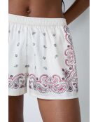 Ecrufarbene Shorts Bobby