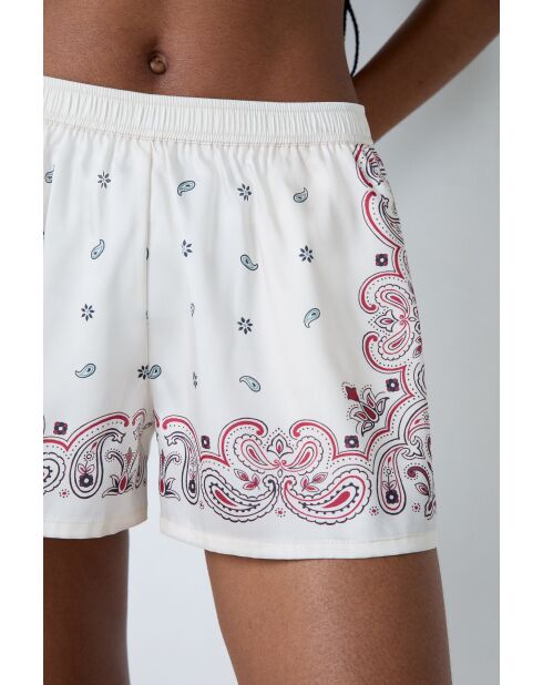 Ecrufarbene Shorts Bobby