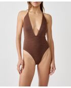 Helio bruin 1-delig badpak zonder frame