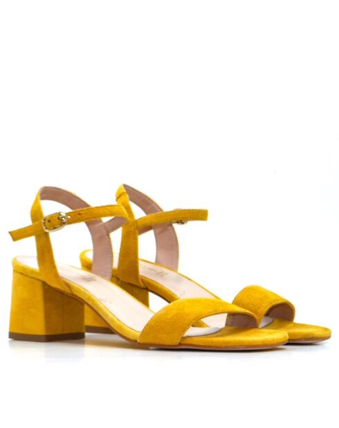 Sandales Elba jaunes - Talon : 5,5 cm