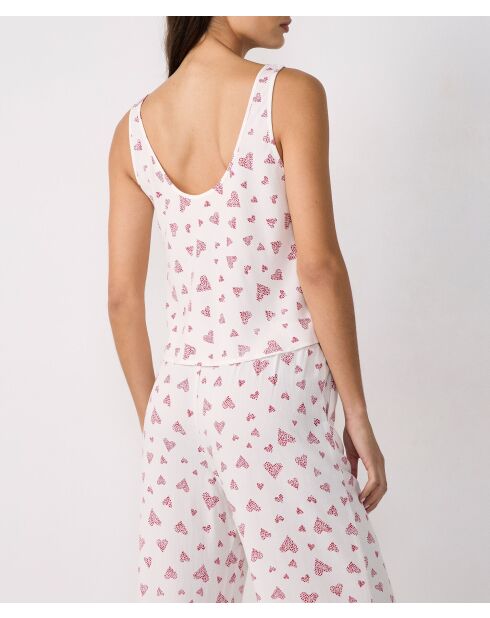 Carson weißes Top mit Herzmuster