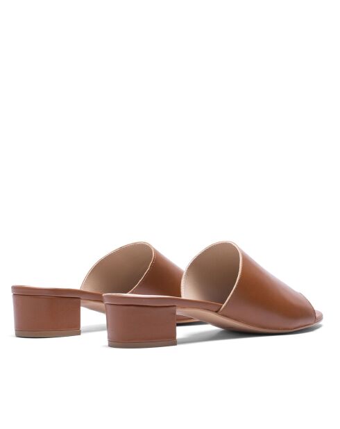 Mules à talon CA-264 napa marron