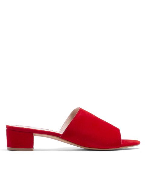Mules à talon CA-264 rouges