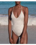 Bañador Gabin de 1 pieza en color crudo sin montura