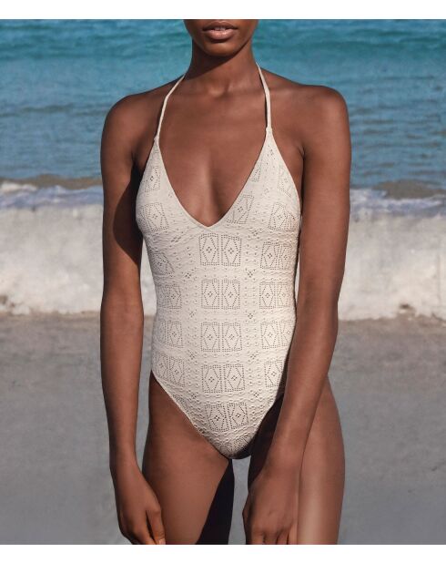 Gabin ecru 1-delig badpak zonder montuur