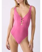 Baila, einteiliger Badeanzug ohne Bügel, puderrosa