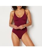Amanda S24 Einteiliger Badeanzug in Burgunderrot
