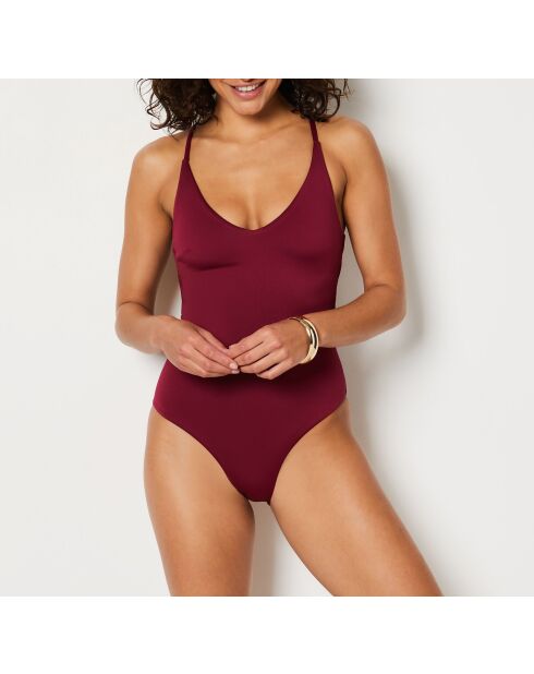 Amanda S24 Einteiliger Badeanzug in Burgunderrot