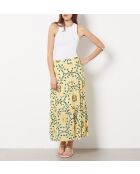 Gonna stampata San Valentino giallo brillante