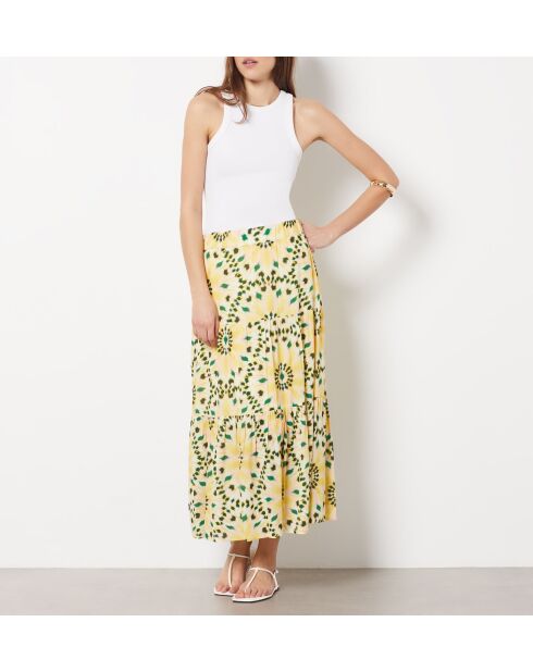 Jupe Valentine imprimé Jaune vif